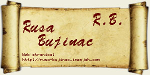 Rusa Bujinac vizit kartica